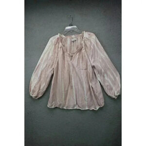 Knox Rose 3/4 Balloon Sleeves Blouse-Size XL-Boho-Tie Dye-Lyocell